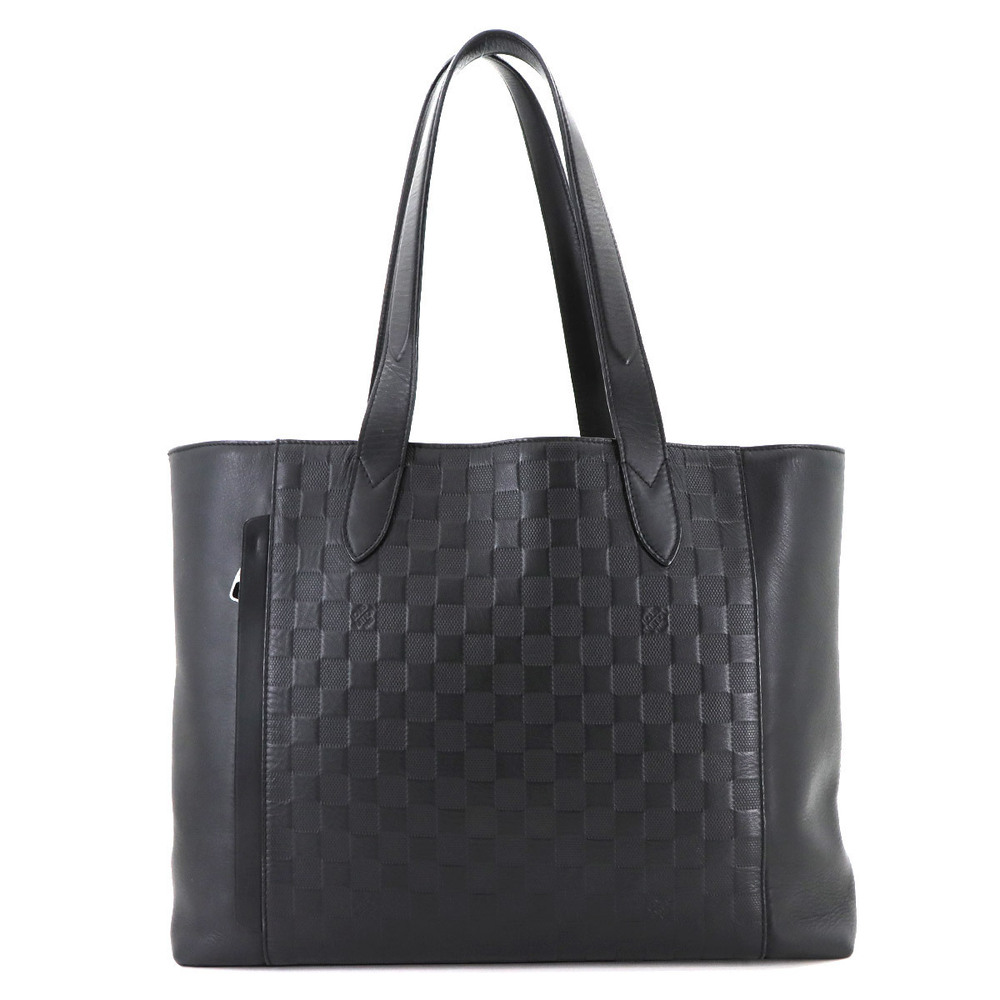 Louis Vuitton Damier Infini Black Cabas Voyage Tote Bag Leather Onyx Black - Picture 2 of 9